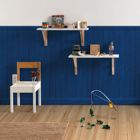 はがせる壁紙 シールタイプ ローワーウォールシート Lower wall sheet ブロックキッズ TKH-LWB04 ブルー