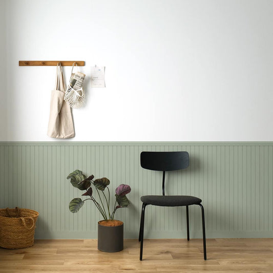 はがせる壁紙 シールタイプ ローワーウォールシート Lower wall sheet ビードボード TKH-LWD03 ダスティグリーン