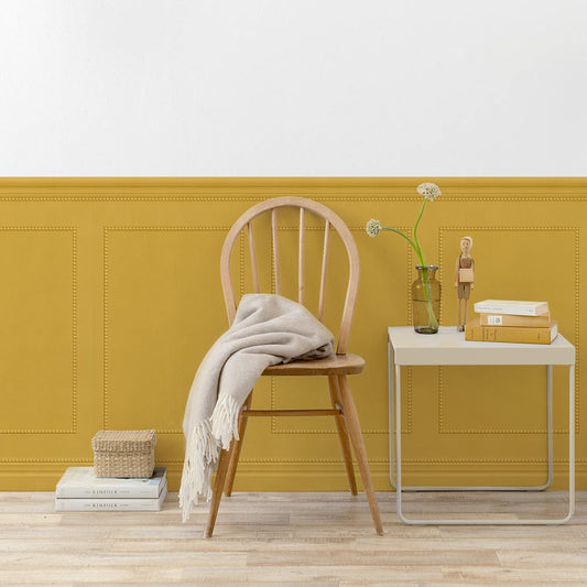 はがせる壁紙 シールタイプ ローワーウォールシート Lower wall sheet ボビントリムボード TKH-LWN01 マスタード