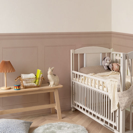 はがせる壁紙 シールタイプ ローワーウォールシート Lower wall sheet ボビントリムボード TKH-LWN03 オールドローズ