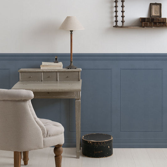 はがせる壁紙 シールタイプ ローワーウォールシート Lower wall sheet ボビントリムボード TKH-LWN04 ブルーグレー