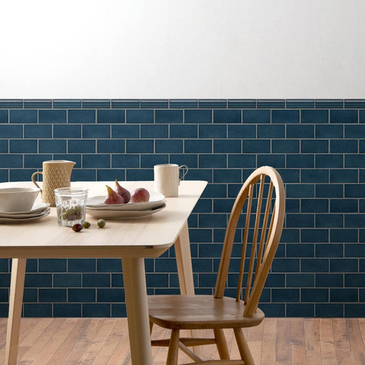 はがせる壁紙 シールタイプ レトロトレ ローワーウォールシート Lower wall sheet カフェタイル TRT-LWS08 レイク