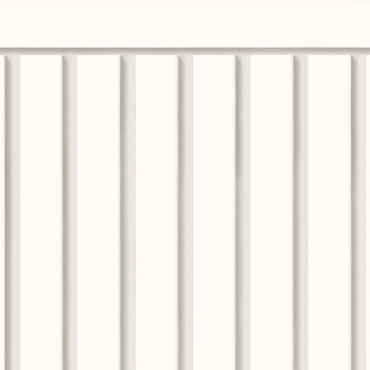 【サンプル】はがせる壁紙 シールタイプ SLOW TiME ローワーウォールシート Lower wall sheet スラットウォール TST-LWS12 ホワイト