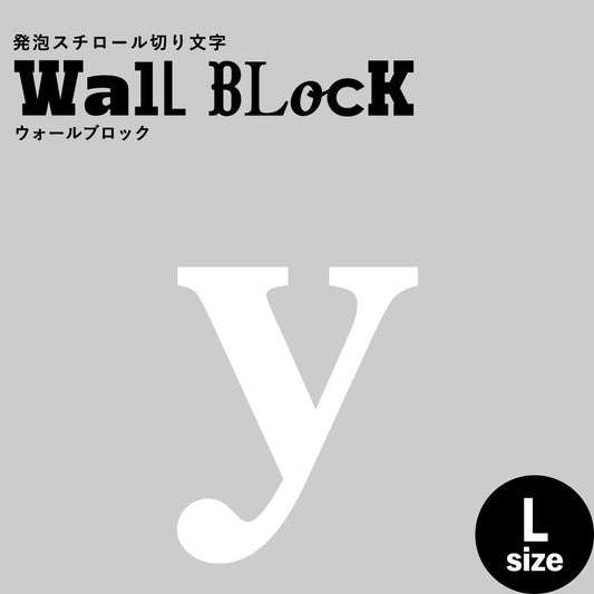 ウォールブロック Lサイズ / フォント12 y(小文字)