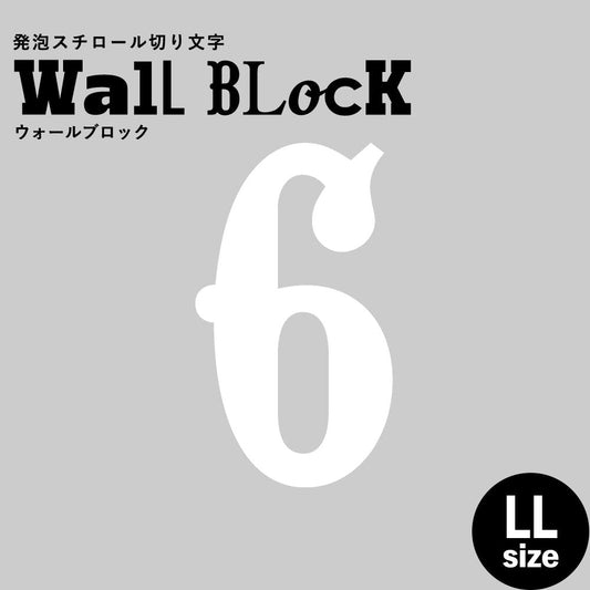 ウォールブロック LLサイズ / フォント10 6(数字)