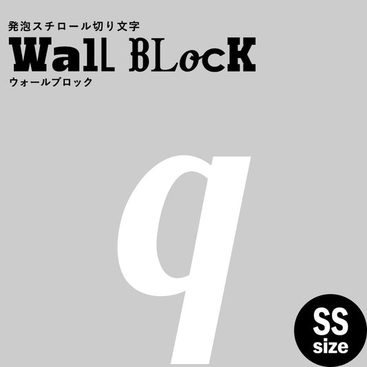 ウォールブロック SSサイズ / フォント11 q(小文字)
