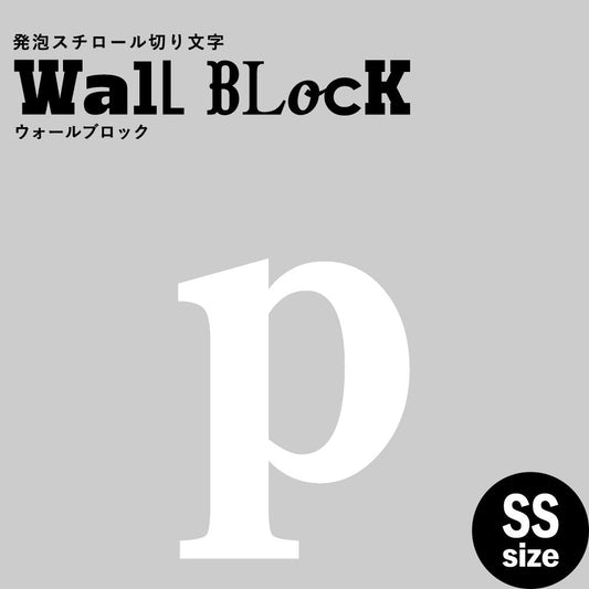 ウォールブロック SSサイズ / フォント12 p(小文字)