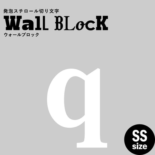 ウォールブロック SSサイズ / フォント12 q(小文字)