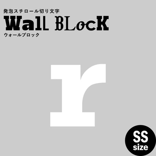 ウォールブロック SSサイズ / フォント6 r(小文字)