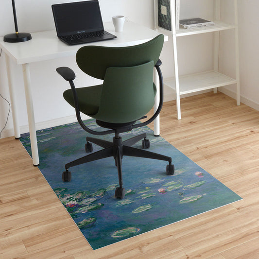 拭けるチェアマット 「Sheete me ! (シーテミー)」 90cm×150cm モネ Water Lilies