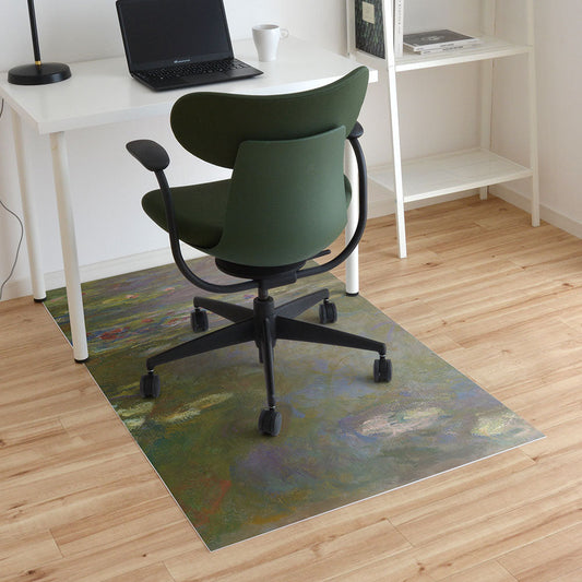 拭けるチェアマット 「Sheete me ! (シーテミー)」 90cm×150cm モネ Water Lily Pond