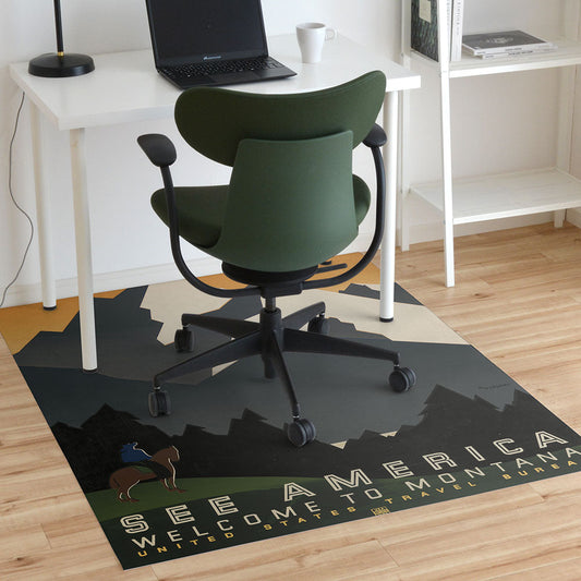 拭けるチェアマット 「Sheete me ! (シーテミー)」 120cm×150cm See America. Welcome to Montana