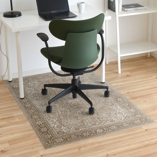 拭けるチェアマット 「Sheete me ! (シーテミー)」 100cm×150cm ペルシャじゅうたん ベージュ