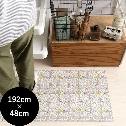 オリジナルキッチンマット 「Sheete me ! (シーテミー)」 192cm×48cm Louise Body ルイス・ボディ Buttercup Blue