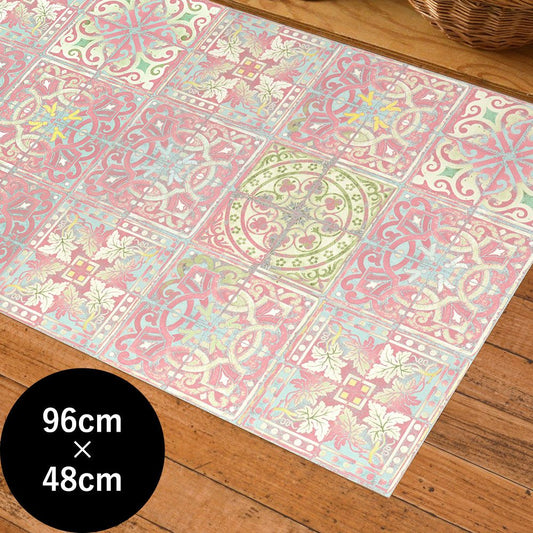 オリジナルキッチンマット 「Sheete me ! (シーテミー)」 96cm×48cm Louise Body ルイス・ボディ Patchwork Pink