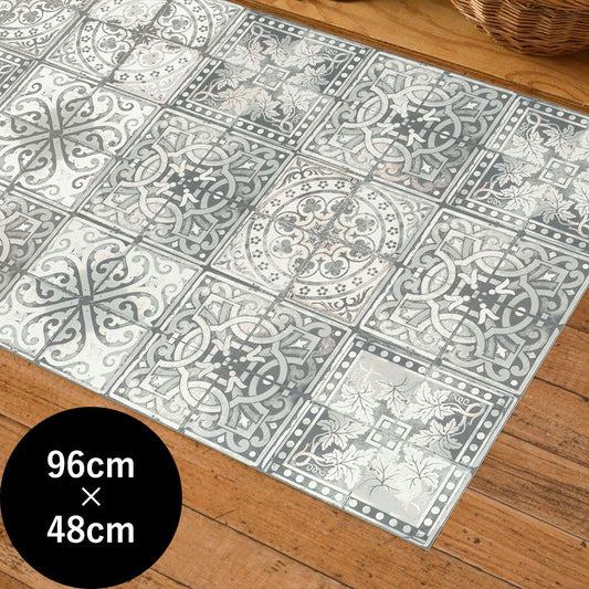 オリジナルキッチンマット 「Sheete me ! (シーテミー)」 96cm×48cm Louise Body ルイス・ボディ Patchwork Grey