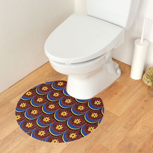 拭ける トイレマット Sheete me! シーテミー サークルタイプ 60cm×55cm アフリカン C15