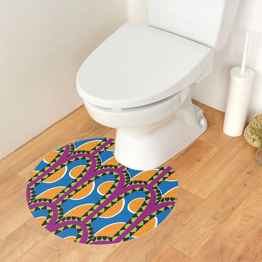 拭ける トイレマット Sheete me! シーテミー サークルタイプ 60cm×55cm アフリカン C19