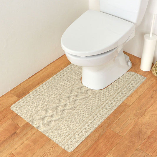 拭ける トイレマット Sheete me! シーテミー ロングタイプ 60cm×90cm ケーブルニット キナリ