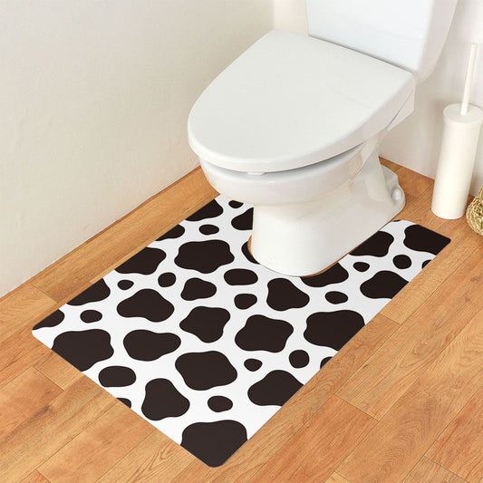 拭ける トイレマット Sheete me! シーテミー ロングタイプ 60cm×90cm モーモー ブラック