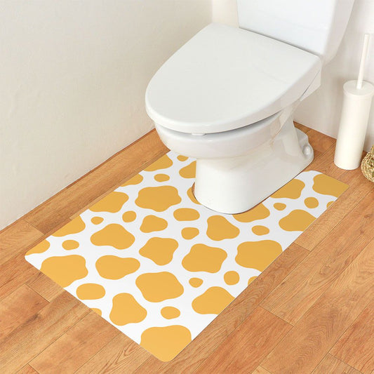 拭ける トイレマット Sheete me! シーテミー ロングタイプ 60cm×90cm モーモー オレンジ