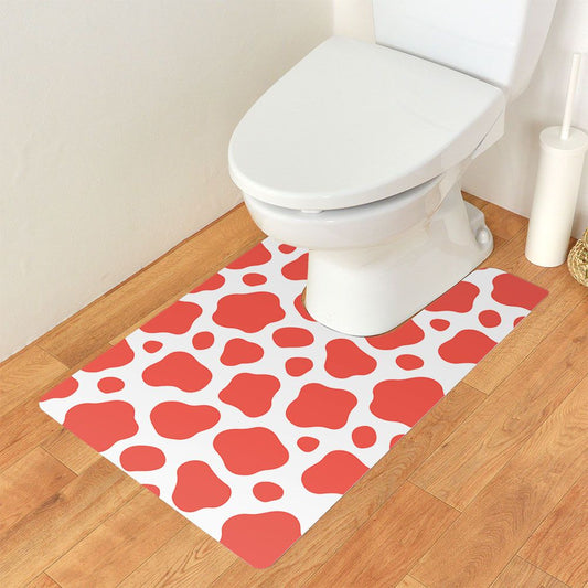 拭ける トイレマット Sheete me! シーテミー ロングタイプ 60cm×90cm モーモー レッド