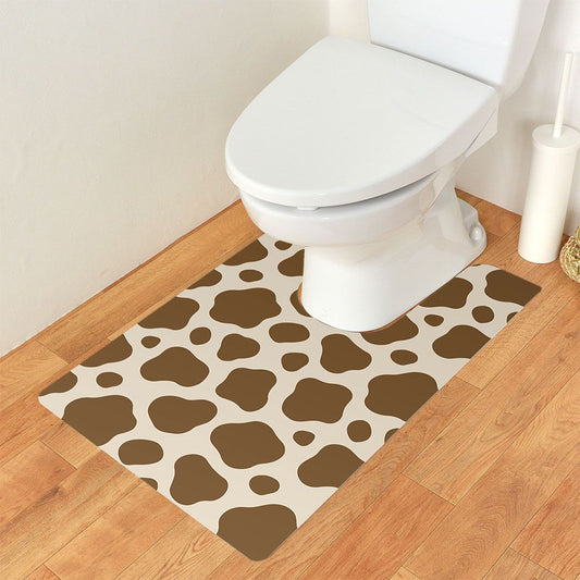 拭ける トイレマット Sheete me! シーテミー ロングタイプ 60cm×90cm モーモー ベージュ×ブラウン