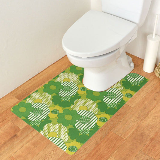 拭ける トイレマット Sheete me! シーテミー ロングタイプ 60cm×90cm ビンテージパターン フラワー