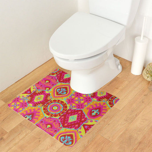 拭ける トイレマット Sheete me! シーテミー スクエアタイプ 60cm×55cm BOHO B2 ピンク