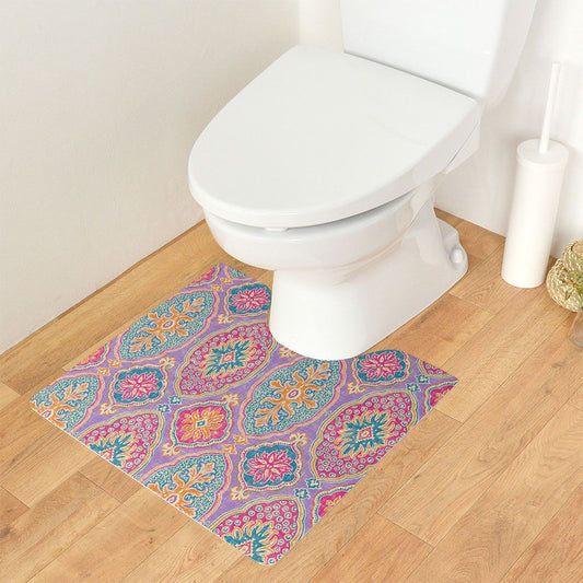 拭ける トイレマット Sheete me! シーテミー スクエアタイプ 60cm×55cm BOHO C4 パープル