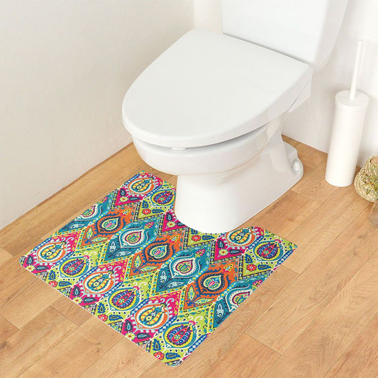 拭ける トイレマット Sheete me! シーテミー スクエアタイプ 60cm×55cm BOHO D1 カラフル