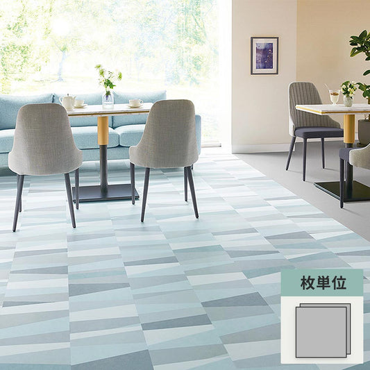 フロアタイル サンゲツ 水色 ブルー リーンストライプ 【1枚単位で販売】 IS-2016