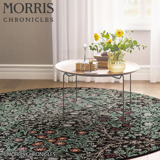 ラグ カーペット 絨毯 サンゲツ モリスクロニクルズ ウィリアムモリス MCG350M ブラックソーン 200×200cm 円形