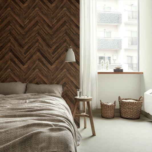 LL-6111 LW-234 壁紙 のり付き クロス / リリカラ / ライト ダーク木目【10mパック】