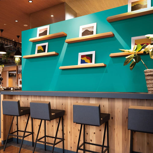 LL-6480 LW-593 壁紙 のりなし クロス / リリカラ / ライト ブルーの無地【1m単位切り売り】