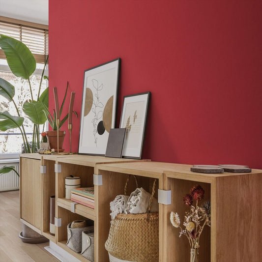 LL-6514 LW-579 壁紙 のり付き クロス / リリカラ / ライト レッドの無地【10mパック】