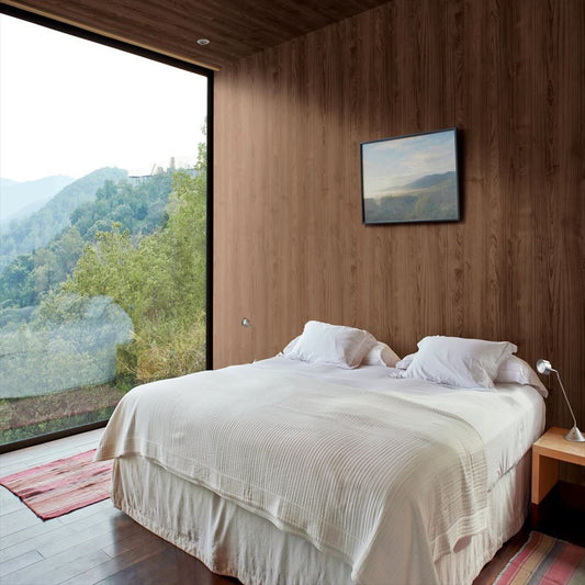 LLA-6076 壁紙 のりなし クロス / リリカラ / ライト ダーク木目【1m単位切り売り】