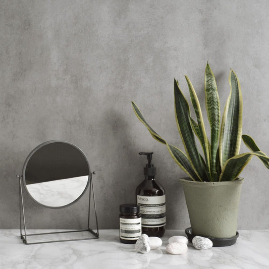 リメイクシート モルタル・大理石柄 強粘着タイプ 【巾61cm×10cm単位切り売り】 グレー