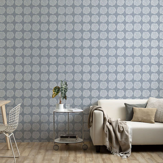 はがせる 壁紙 シール 「marimekko × NU WALLPAPER」Blue Puketti Peel and Stick Wallpaper / MKS4499