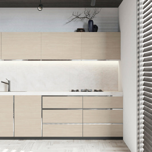 貼ってはがせる シール壁紙 「Hatte me! (ハッテミー)」 リメイクシート ウッド 柾目 (65cm×2.6mサイズ) MMGG-01 / グレージュ/Light