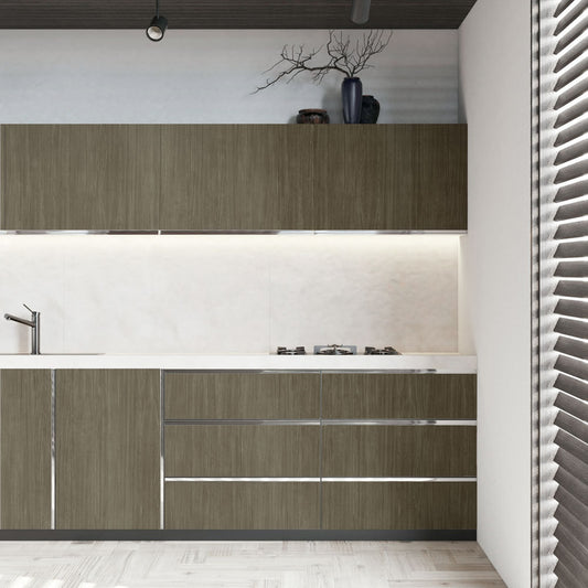 貼ってはがせる シール壁紙 「Hatte me! (ハッテミー)」 リメイクシート ウッド 柾目 (65cm×1mサイズ) MMGG-04 / グレージュ/Dark