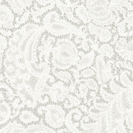【サンプル】はがせる壁紙 のりなしタイプ Mon Sucrier ダマスク・レース アンティークレース NMS-AC01 クラウド