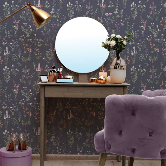 はがせる壁紙 のりなしタイプ Mon Sucrier 花柄 カントリーガーデン (49cm×2.5mサイズ) NMS-CG02 ディナー