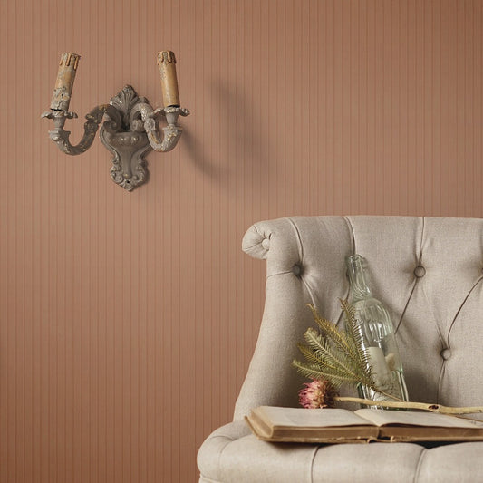 はがせる壁紙 のりなしタイプ Mon Sucrier メルヘンパターン チョコスティック (49cm×2.5mサイズ) NMS-CH03 ショコラ