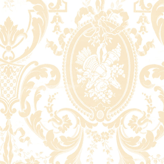 【サンプル】はがせる壁紙 のりなしタイプ Mon Sucrier ダマスク・レース クイーンマリー NMS-CM06 パール