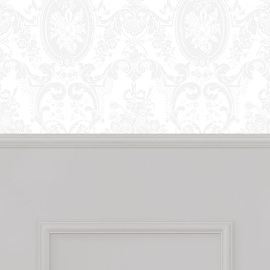 【サンプル】はがせる壁紙 のりなしタイプ パネリングゴージャス NMS-GGP04 オパール×グレースクエア