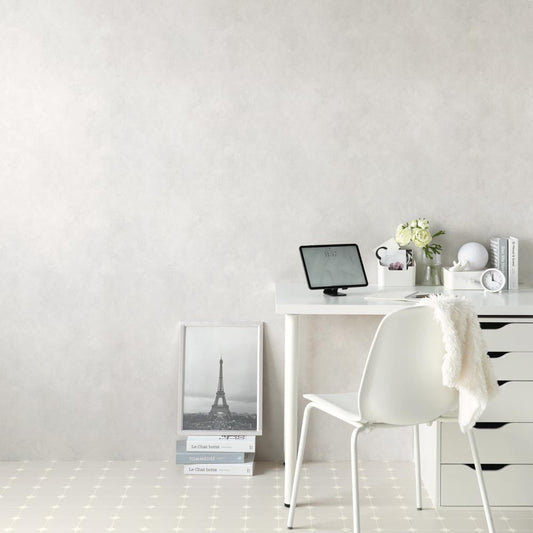 はがせる壁紙 のりなしタイプ Mon Sucrier カラーモルタル (49cm×3mサイズ) NMS-MT06 アッシュグレー