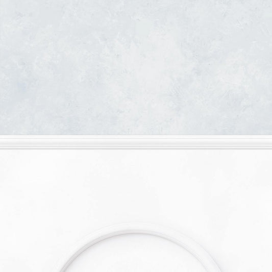 【サンプル】はがせる壁紙 のりなしタイプ パネリングカラーモルタル NMS-MTP05 ペールブルー×ホワイトアーチ