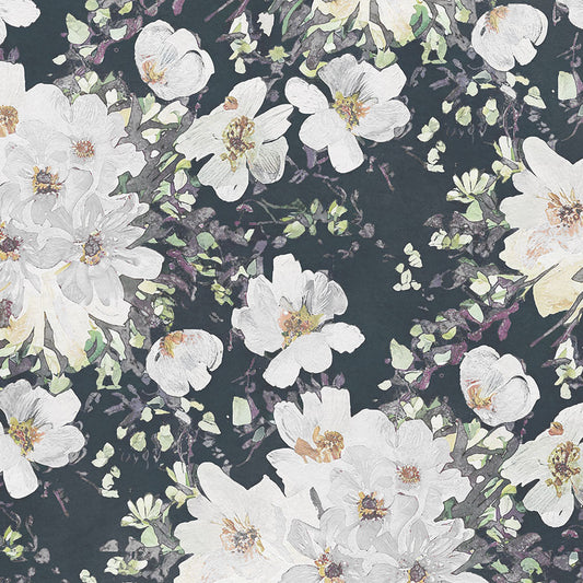 【サンプル】はがせる壁紙 のりなしタイプ Mon Sucrier 花柄 リボンブーケ NMS-RB02 ウィンターフラワー