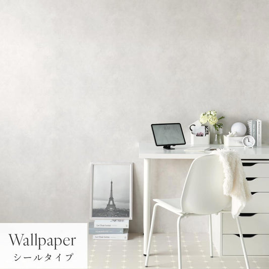 はがせる壁紙 シールタイプ Mon Sucrier カラーモルタル (49cm×2.5mサイズ) TMS-MT06 アッシュグレー